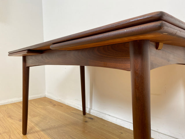 WMK # Skandinavischer ausziehbarer Mid-Century Designer Esstisch Roseto von Svante Skogh für Abra, aus Teakholz & Palisander # Tisch Holztisch Ausziehtisch Dining Table Danish Design Vintage Rosewood