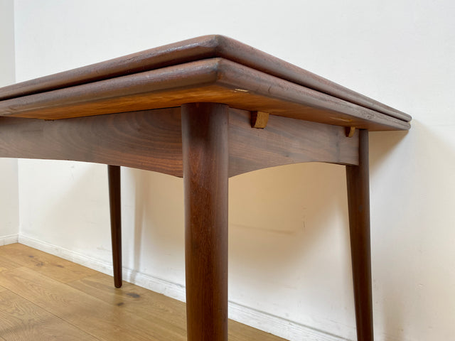 WMK # Skandinavischer ausziehbarer Mid-Century Designer Esstisch Roseto von Svante Skogh für Abra, aus Teakholz & Palisander # Tisch Holztisch Ausziehtisch Dining Table Danish Design Vintage Rosewood