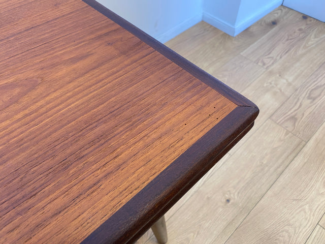 WMK # Skandinavischer ausziehbarer Mid-Century Designer Esstisch Roseto von Svante Skogh für Abra, aus Teakholz & Palisander # Tisch Holztisch Ausziehtisch Dining Table Danish Design Vintage Rosewood