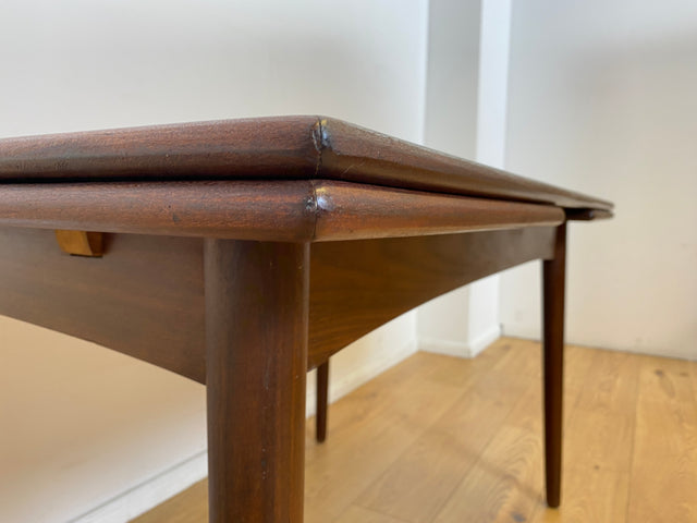 WMK # Skandinavischer ausziehbarer Mid-Century Designer Esstisch Roseto von Svante Skogh für Abra, aus Teakholz & Palisander # Tisch Holztisch Ausziehtisch Dining Table Danish Design Vintage Rosewood