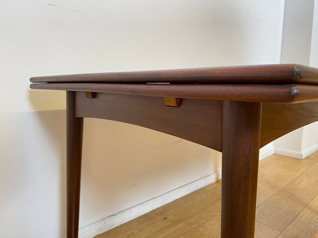 WMK # Skandinavischer ausziehbarer Mid-Century Designer Esstisch Roseto von Svante Skogh für Abra, aus Teakholz & Palisander # Tisch Holztisch Ausziehtisch Dining Table Danish Design Vintage Rosewood