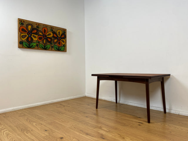 WMK # Skandinavischer ausziehbarer Mid-Century Designer Esstisch Roseto von Svante Skogh für Abra, aus Teakholz & Palisander # Tisch Holztisch Ausziehtisch Dining Table Danish Design Vintage Rosewood