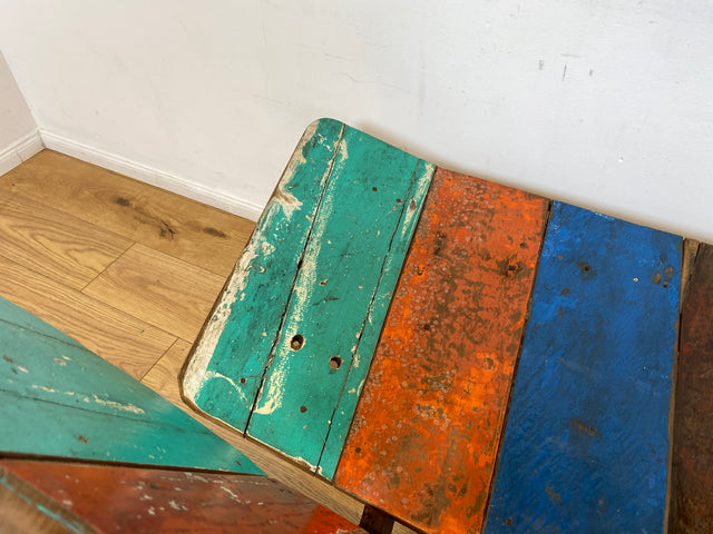 Boatwood by WMK I Formschönes Sofa aus altem Bootsholz I handgefertigtes Unikat I Teakholz I Couch Bank Holzbank Küchenbank Gartenbank Gartenmöbel Balkonmöbel Bootsmöbel Berlin Heidelberg Hessen Sylt