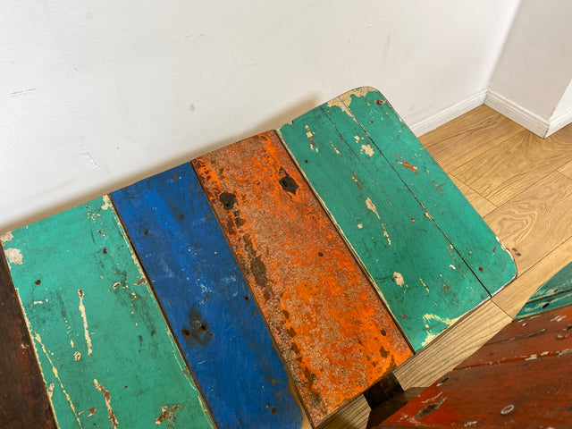 Boatwood by WMK I Formschönes Sofa aus altem Bootsholz I handgefertigtes Unikat I Teakholz I Couch Bank Holzbank Küchenbank Gartenbank Gartenmöbel Balkonmöbel Bootsmöbel Berlin Heidelberg Hessen Sylt