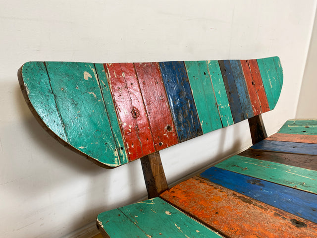 Boatwood by WMK I Formschönes Sofa aus altem Bootsholz I handgefertigtes Unikat I Teakholz I Couch Bank Holzbank Küchenbank Gartenbank Gartenmöbel Balkonmöbel Bootsmöbel Berlin Heidelberg Hessen Sylt