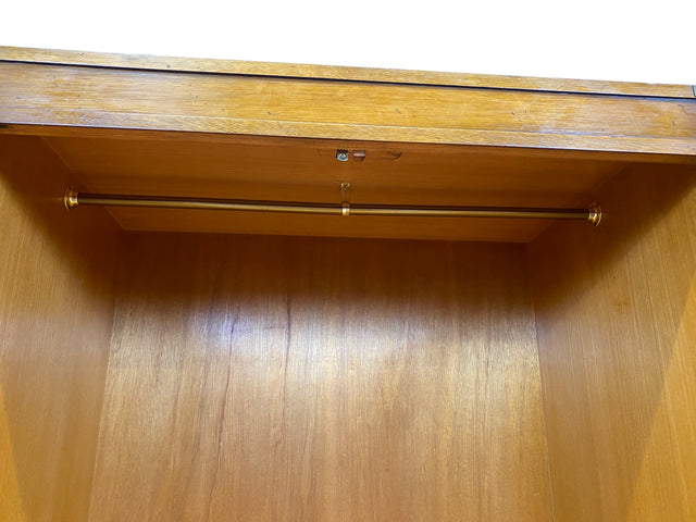 WMK # Eleganter und geräumiger Stilmöbel Kleiderschrank im englischem Stil ähnlich Harrods mit Schubladen und Messingbeschlägen # Schrank Schlafzimmerschrank Wardrobe Colonial Kennedy Military Vintage