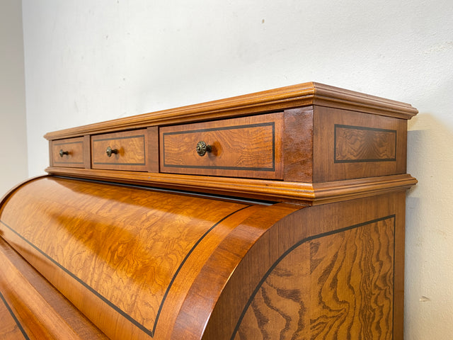 WMK I Eleganter und sehr gut erhaltener Stilmöbel Sekretär mit Intarsien, Messinggriffen & Schubladen I Schreibkommode Schreibtisch Schminktisch Schminkkommode Kommode Lady Vintage Berlin NRW Bayern