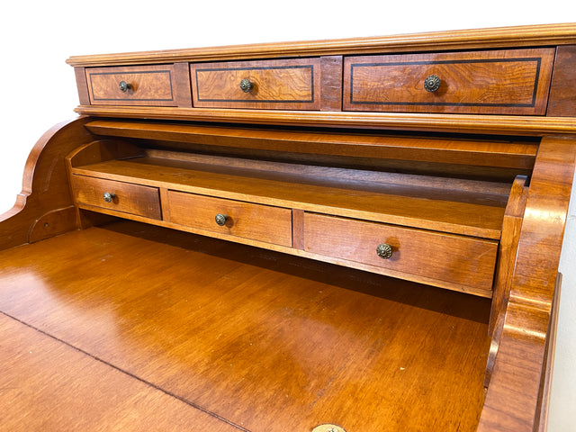 WMK I Eleganter und sehr gut erhaltener Stilmöbel Sekretär mit Intarsien, Messinggriffen & Schubladen I Schreibkommode Schreibtisch Schminktisch Schminkkommode Kommode Lady Vintage Berlin NRW Bayern