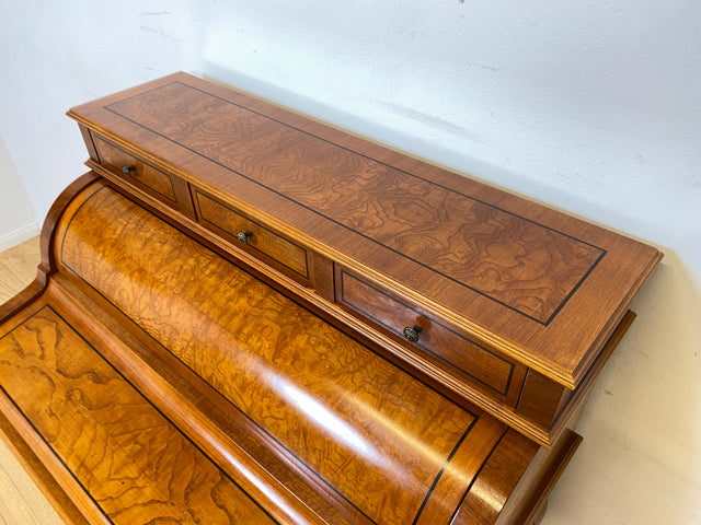 WMK I Eleganter und sehr gut erhaltener Stilmöbel Sekretär mit Intarsien, Messinggriffen & Schubladen I Schreibkommode Schreibtisch Schminktisch Schminkkommode Kommode Lady Vintage Berlin NRW Bayern