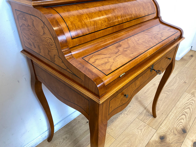 WMK I Eleganter und sehr gut erhaltener Stilmöbel Sekretär mit Intarsien, Messinggriffen & Schubladen I Schreibkommode Schreibtisch Schminktisch Schminkkommode Kommode Lady Vintage Berlin NRW Bayern