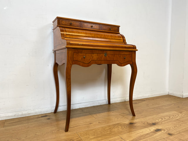 WMK I Eleganter und sehr gut erhaltener Stilmöbel Sekretär mit Intarsien, Messinggriffen & Schubladen I Schreibkommode Schreibtisch Schminktisch Schminkkommode Kommode Lady Vintage Berlin NRW Bayern