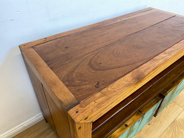 Boatwood by WMK I Besonders schönes TV Lowboard mit Schubladen & Fach I Handmade Unikat aus altem Bootsholz I Teakholz massiv I Sideboard Kommode Bank Rack Stand Fernsehkommode Berlin Augsburg Hamburg