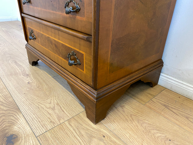 WMK # Hochwertiger Vintage Schreibschrank in antikem Stil mit Vitrinen Aufsatz und Messingbeschlägen # Sekretär Desk Schreibtisch Bücherschrank Büchervitrine Kommode Wohnzimmerschrank Stilmöbel