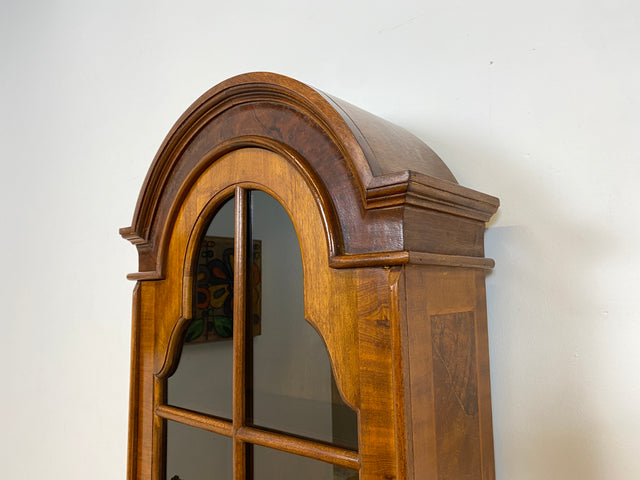 WMK # Hochwertiger Vintage Schreibschrank in antikem Stil mit Vitrinen Aufsatz und Messingbeschlägen # Sekretär Desk Schreibtisch Bücherschrank Büchervitrine Kommode Wohnzimmerschrank Stilmöbel