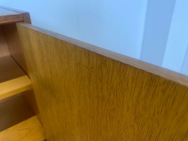 Kultiger Mid-Century Wäscheschrank Typ 602/B von Franz Ehrlich für VEB Hellerau aus 1963 in Eiche