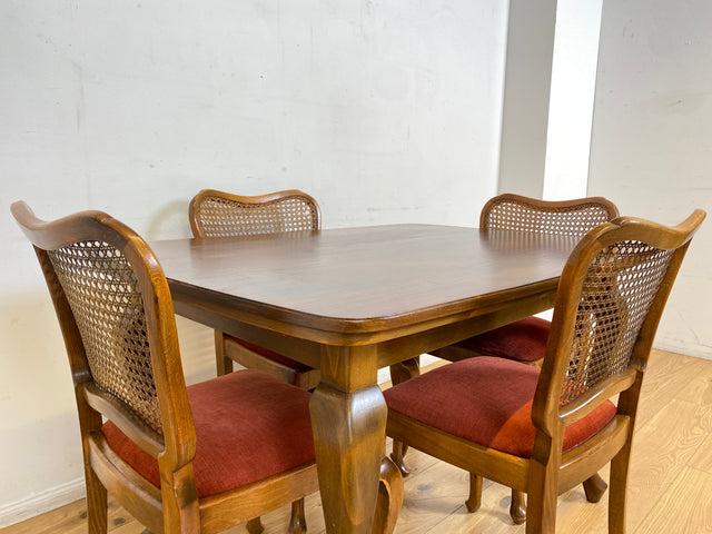 Sehr eleganter dunkler ausziehbarer 50er Jahre Chippendale Esstisch von Max Böhme I Tisch Holztisch Esszimmertisch Küchentisch Dining Table Mid-Century Vintage Barock I
