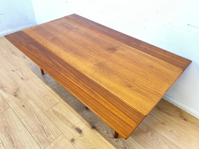 Stilvoller skandinavischer Designer Salontisch Trioh von Kai Kristiansen I auszieh- und höhenverstellbar I Teakholz I Wohnzimmertisch Couchtisch Esstisch Tisch Danish Design Mid-Century Vintage I
