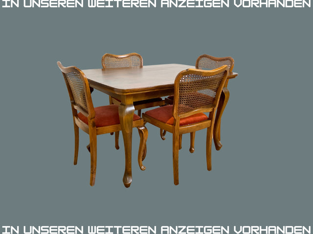 Sehr eleganter dunkler ausziehbarer 50er Jahre Chippendale Esstisch von Max Böhme I Tisch Holztisch Esszimmertisch Küchentisch Dining Table Mid-Century Vintage Barock I