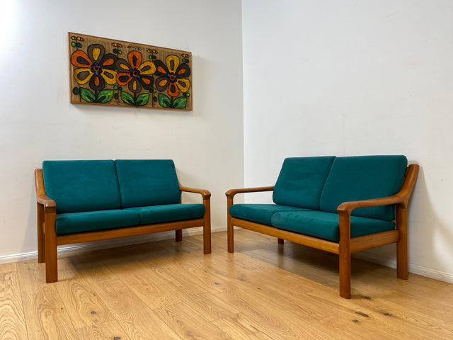 WMK I Hochwertiges skandinavisches Designersofa von Holstebro Møbelfabrik in Petrol Blau