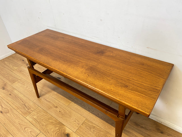 Stilvoller skandinavischer Designer Salontisch Trioh von Kai Kristiansen I auszieh- und höhenverstellbar I Teakholz I Wohnzimmertisch Couchtisch Esstisch Tisch Danish Design Mid-Century Vintage I