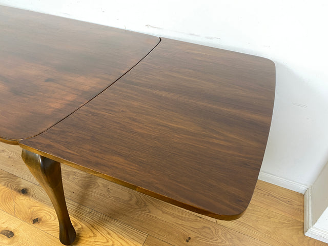 Sehr eleganter dunkler ausziehbarer 50er Jahre Chippendale Esstisch von Max Böhme I Tisch Holztisch Esszimmertisch Küchentisch Dining Table Mid-Century Vintage Barock I