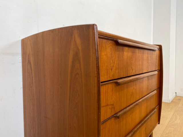 Das Highlight I Rare skandinavische Mid-Century Schminkkommode in Teakholz mit Schubladen & Spiegel I Kommode Sideboard Schminktisch Wäschekommode Frisierkommode Danish Design Vintage I