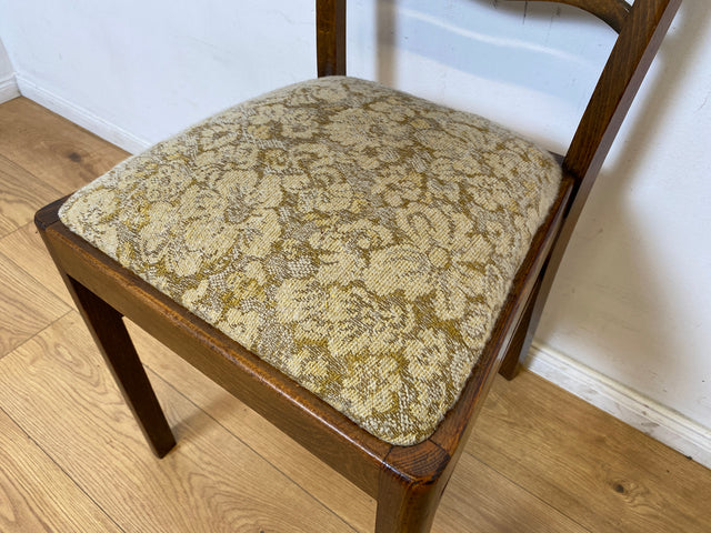 WMK I 1/2 Klassischer 30er Jahre Küchenstuhl aus Buche mit freundlichem Originalbezug und Federkernsitz I Stuhl Esszimmerstuhl Holzstuhl Dining Chair Antik Art Deco Vintage I Berlin Frankfurt Bremen