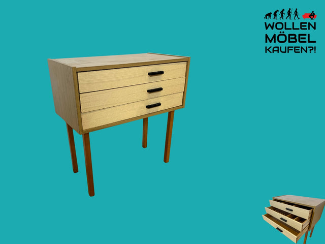 WMK I Hübsche kleine 70er Jahre Nähkommode mit Schubladen I Kommode Schränkchen Nähschränkchen Schmuckkommode Schmuckkasten Flurkommode Wäschekommode Beistelltisch Retro Vintage I Berlin Hannover NRW