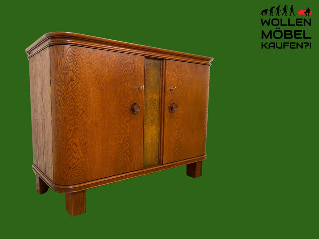 Hochwertige und gut erhaltene 1930er Jahre Art Deco Kommode aus vollem Holz mit schönen Holzgriffen I Schrank Sideboard Wäschekommode Anrichte Wickelkommode Antik Vintage I