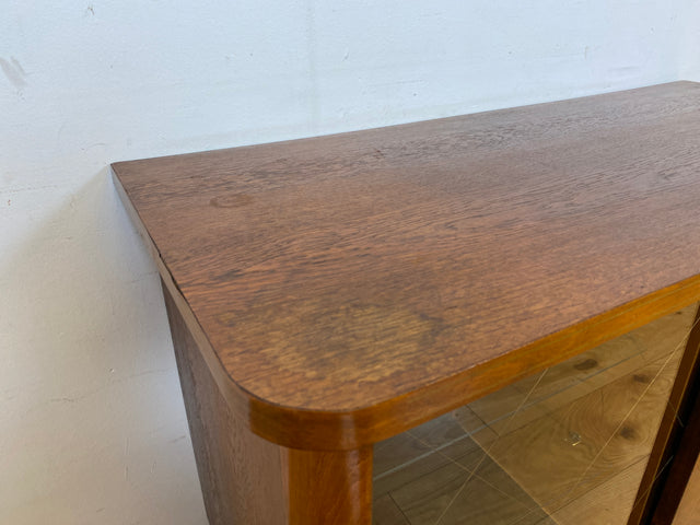 Sehr schöne 50er Jahre Barkommode aus vollem Holz mit Schiebetüren und verspiegeltem Barfach I Barschrank Bar Mini-Bar Kommode Schrank Sideboard Vitrine Mid-Century Vintage I