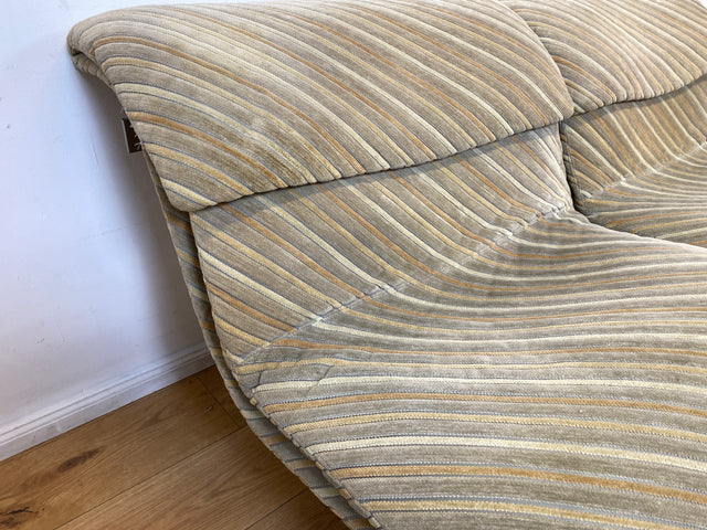 WMK I Ikonisches 70er Jahre Wave Sofa von Giovanni Offredi für Saporiti Italia auf Chrom Gestell und in Originalbezug