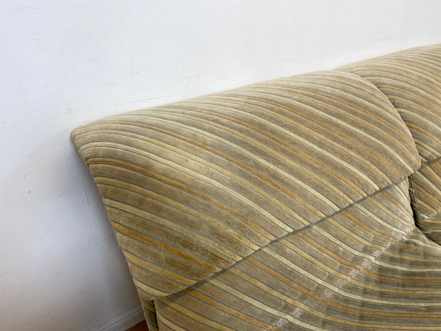 WMK I Ikonisches 70er Jahre Wave Sofa von Giovanni Offredi für Saporiti Italia auf Chrom Gestell und in Originalbezug