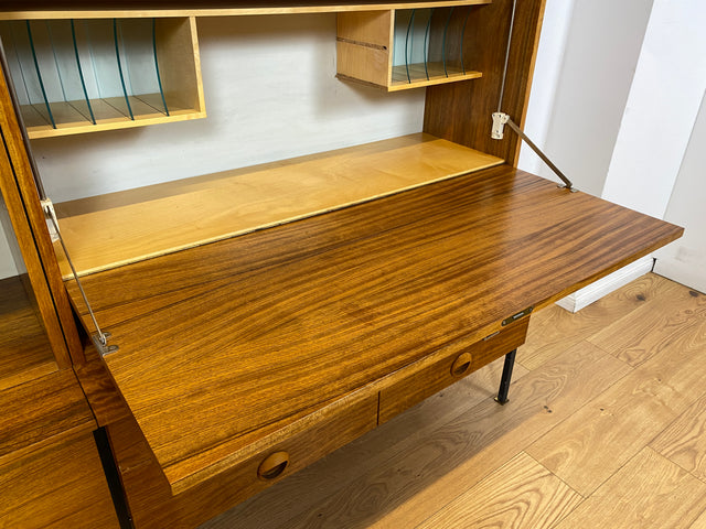 WMK I Kultiges modulares Designer Regalsystem 430 I Joachim Nebelung für VEB Hellerau I I Regal Bücherregal Bücherschrank Regalwand Stringregal Sideboard Sekretär Mid-Century Vintage DDR 60er 70er