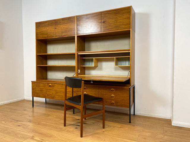 WMK I Kultiges modulares Designer Regalsystem 430 I Joachim Nebelung für VEB Hellerau I I Regal Bücherregal Bücherschrank Regalwand Stringregal Sideboard Sekretär Mid-Century Vintage DDR 60er 70er