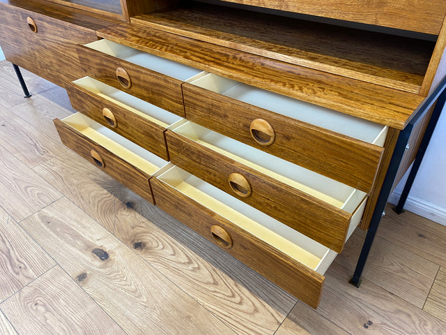 WMK I Kultiges modulares Designer Regalsystem 430 I Joachim Nebelung für VEB Hellerau I I Regal Bücherregal Bücherschrank Regalwand Stringregal Sideboard Sekretär Mid-Century Vintage DDR 60er 70er