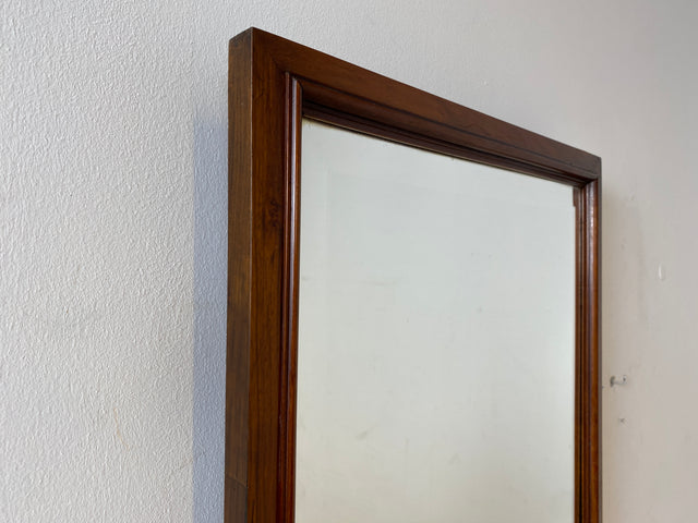 WMK I Eleganter & gut erhaltener großer 30er Jahre Art Deco Wandspiegel mit Holzrahmen & Ablage I Spiegel Ganzkörperspiegel Mirror Garderobe Flurgarderobe Antik Mid-Century Vintage Berlin Bayern NRW