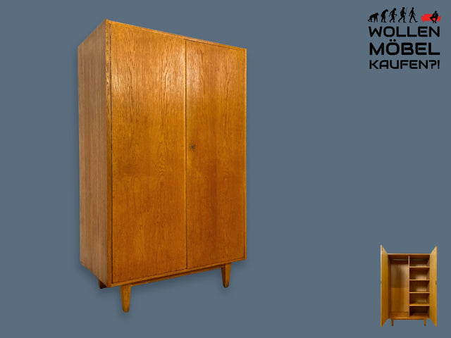 WMK I Stilvoller heller Mid-Century Kleiderschrank von VEB Wehrsdorf mit perfekter Aufteilung I Schrank Schlafzimmerschrank Wardrobe Wäscheschrank Retro Vintage 50er 60er I Berlin Stuttgart Bremen