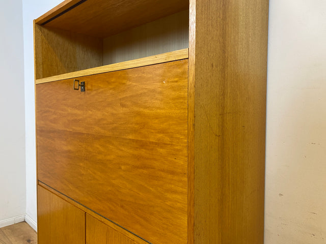 WMK Minimalistischer heller Mid-Century Schreibschrank mit stabiler Schreibplatte
