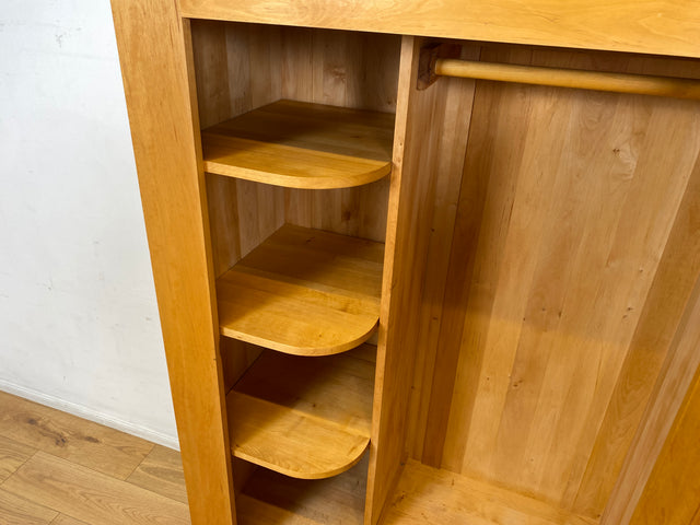 Hochwertiger Kleiderschrank im antiken Stil aus massivem Kirschholz mit Schublade I Schrank Wäscheschrank Bauernschrank Dielenschrank Vertiko Biedermeier Landhaus Vintage I