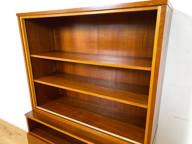 WMK I Stilvoller und gut erhaltener Mid-Century Bücherschrank aus 1965 von PGH Wohnkultur mit Schubladen