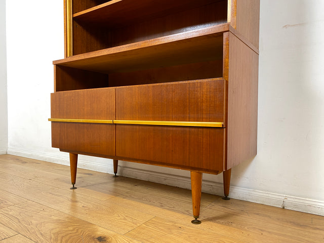 WMK I Stilvoller und gut erhaltener Mid-Century Bücherschrank aus 1965 von PGH Wohnkultur mit Schubladen
