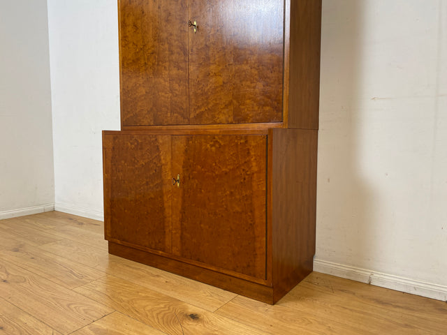 WMK I Stilvolles Mid-Century Highboard mit Vitrine und verstellbaren Regalböden I Schrank Bücherschrank Büchervitrine Bücherregal ,Kommode Sideboard Regalwand Vintage 60er I Berlin Magdeburg Essen