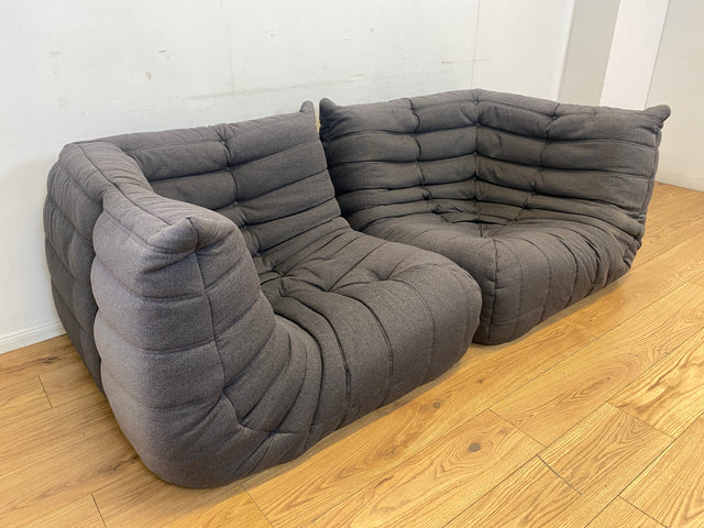 Hochwertige & sehr gut erhaltene Replica des legendären Togo Sofas I modular, äußerst gemütlich, in zeitlosem Grau I Couch Ecksofa Eckcouch Sitzgarnitur Designersofa Designercouch