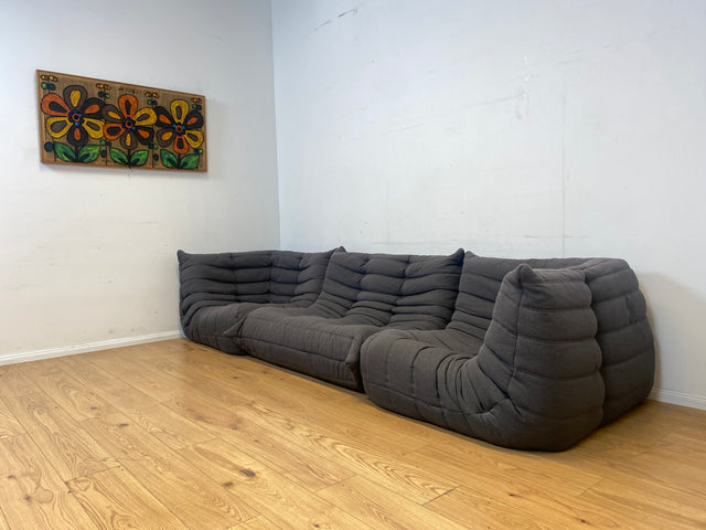Hochwertige & sehr gut erhaltene Replica des legendären Togo Sofas I modular, äußerst gemütlich, in zeitlosem Grau I Couch Ecksofa Eckcouch Sitzgarnitur Designersofa Designercouch