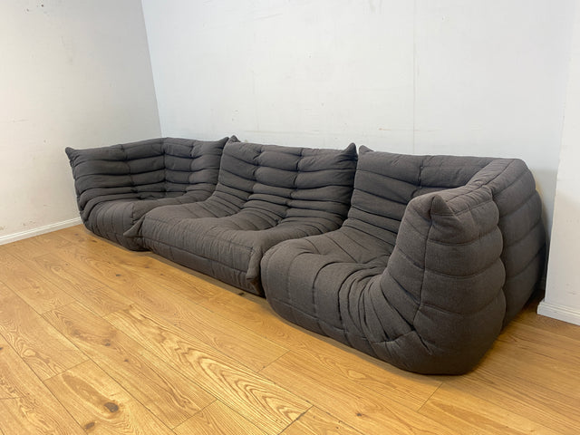 Hochwertige & sehr gut erhaltene Replica des legendären Togo Sofas I modular, äußerst gemütlich, in zeitlosem Grau I Couch Ecksofa Eckcouch Sitzgarnitur Designersofa Designercouch