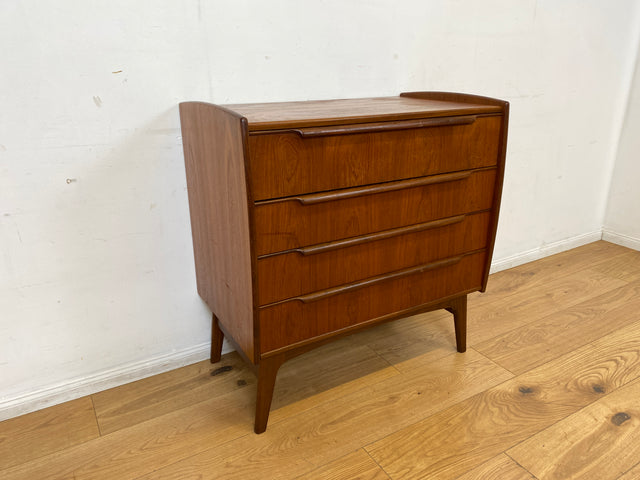 Das Highlight I Rare skandinavische Mid-Century Schminkkommode in Teakholz mit Schubladen & Spiegel I Kommode Sideboard Schminktisch Wäschekommode Frisierkommode Danish Design Vintage I