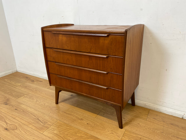 Das Highlight I Rare skandinavische Mid-Century Schminkkommode in Teakholz mit Schubladen & Spiegel I Kommode Sideboard Schminktisch Wäschekommode Frisierkommode Danish Design Vintage I