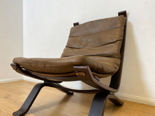 Seltener skandinavischer Designer Sessel I Focus Sling von Bramin Møbler I mit Echtleder Bezug