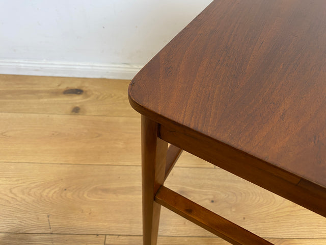 WMK I Edler und gut erhaltener kleiner skandinavischer Mid-Century Beistelltisch in Teakholz I Tisch Ablage Couchtisch Blumentisch Nachttisch Danish Design Vintage 60er Teak I