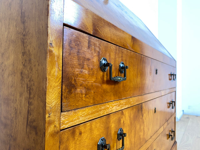 WMK I Besonders schöner skandinavischer Mid-Century Sekretär aus vollem Holz mit Intarsien